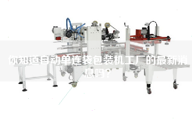 你知道自動單連袋包裝機工廠的最新消息嗎? 你知道自動單連袋包裝機工廠的最新消息嗎?