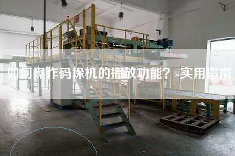 如何操作碼垛機的播放功能？-實用指南