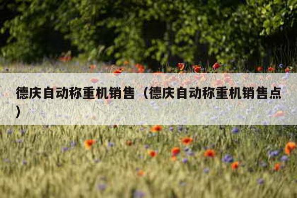 德慶自動(dòng)稱重機(jī)銷售(德慶自動(dòng)稱重機(jī)銷售點(diǎn))